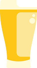 Sticker - Tall glass of beer is shown with condensation, indicating a very cold beverage