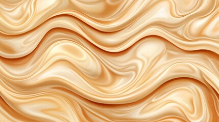 Wall Mural - Abstract Beige Wave Composition Swirling Liquid Texture, Marble Effect,Creamy Background Abstract art,Digital art