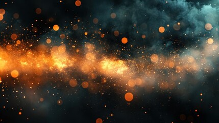 Wall Mural - a black and orange background with a lot of small dots