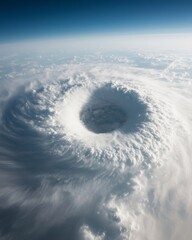 Aufkleber - Digital Weather Intelligence High-Altitude Hurricane Vortex Visualization for Advanced Disaster Management and Forecasting in Emergency Preparedness for Resilient Infrastructure