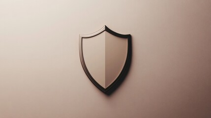 Fototapete - Symbol of protection displayed on an elegant wall surface in a minimalist design setting. Generative AI