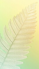 Wall Mural - silver fern leaf embossed on pastel background creating stunning visual effect
