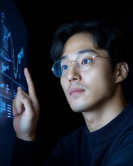Leinwandbilder - Modern Financial Strategy Tech-Driven Tax Dashboard on Digital Monitor - Business Optimization for South Korean Startups and Collaborative Workspaces
