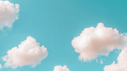 Poster - Ethereal Sky Aesthetics Wispy Cloud Textures in Vibrant Blue Horizon Visual Serenity for Mindfulness Campaigns and Digital Marketing Design