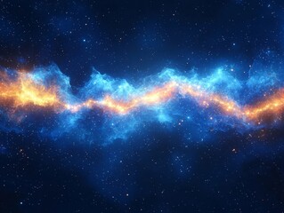 Wall Mural - cosmic progress bar connecting constellations across the stellar expanse