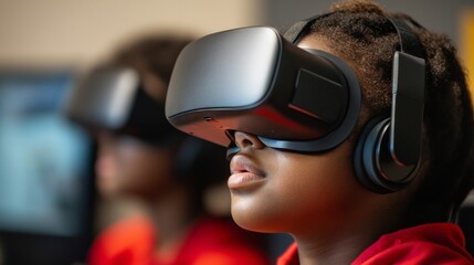 Poster - Immersive EdTech Experience Diverse Youth in Virtual Reality Learning with Sleek Headsets - Revolutionizing Modern Education and Collaborative Teamwork for Future Skills