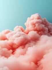 Poster - Trendsetting Celestial Aesthetic Soft Pink Cloud Textures against Serenity Blue for Modern Digital Marketing and Cosmic-Inspired Business Design Concepts