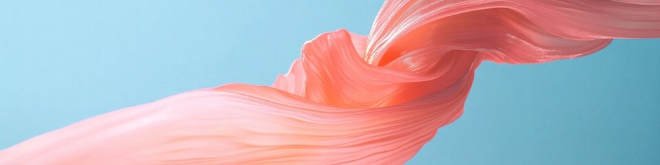Aufkleber - Neo-Futuristic Data Interaction Flowing Coral Textures on Blue Holographic Interface - Tech Marketing Visuals and Innovative User Experience Design for Digital Business Transformation