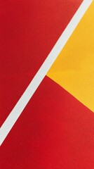 Poster - Vibrant Geometric Abstraction Bold Red and Yellow Textured Canvas for Modern Art Spaces and Creative Branding in Contemporary Urban Design