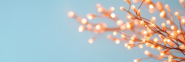 Leinwandbilder - Ethereal Light Display LED Bokeh Spheres Amidst Soft Gradient for Modern Visual Merchandising and Digital Branding - Contemporary Aesthetic with Dreamy Ambience