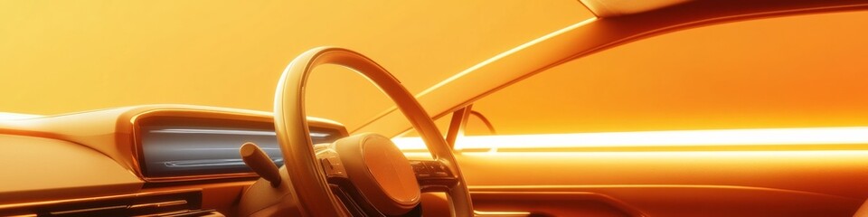 Aufkleber - Sleek Holographic Car Interior Futuristic Virtual Dashboard and VR Windshield - Automotive Innovation Showcase in Modern Luxury Driving Experiences