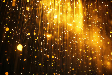 Aufkleber - Golden light streaks and shimmering particles create a luxurious, celebratory background.