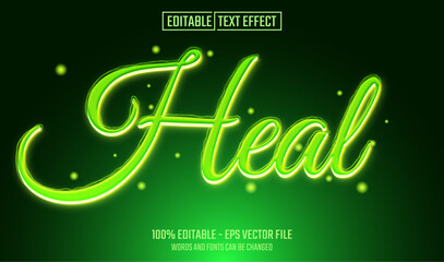 Wall Mural - heal editable text effect