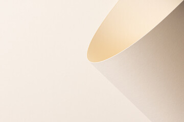 Poster - Beige paper background with a smooth, curved texture and a tender, natural aesthetic. Featuring a muted, monochrome tone, this elegant and refined design exudes a serene and graceful appeal. Ideal for
