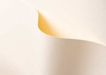 Aufkleber - A softly curved beige paper background with a smooth, refined texture. The muted, neutral tones and matte finish create a classic and elegant aesthetic. Its flowing form and delicate satin effect add