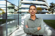 © Marko Geber - Portrait of a confident senior businesswoman outside modern office building