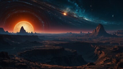 Wall Mural - cosmic world, alien planet