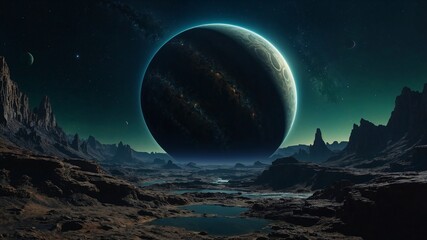 Wall Mural - cosmic world, alien planet