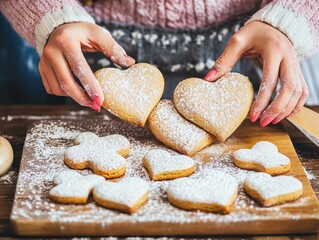 Heart-Shaped Lebkuchen Cookies with Icing