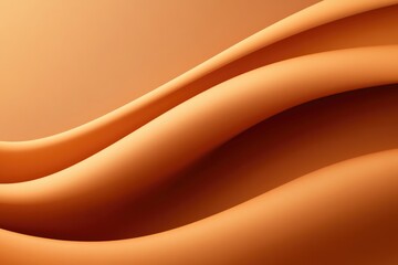 Wall Mural - Soft, flowing curves in warm orange tones create soothing backdr