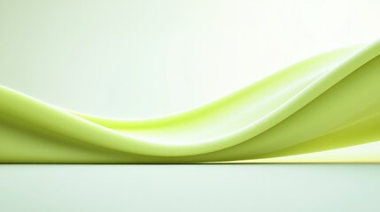 Wall Mural - Soft, flowing curves create serene ambiance with gentle green to