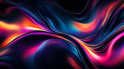 Fototapete - Dynamic and Colorful Abstract Wave Pattern with Vibrant Colors and Flowing Energy : Generative AI