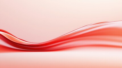 Wall Mural - Soft red waves blend seamlessly, creating calming atmosphere wit