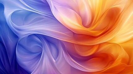 Poster - Vibrant Abstract Swirling Pattern in Blue and Orange for Artistic Creative Designs : Generative AI