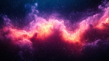 Wall Mural - colorful cloud of smoke with a bright orange and yellow section. the sky is filled with a variety of