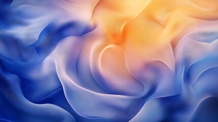 Poster - Vivid Abstract Gradient Swirls with Blue and Orange Hues for Artistic and Commercial Use : Generative AI