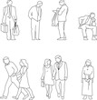 © achmad - vector sketch, silhouette illustration, simple silhouette design of working people doing activities