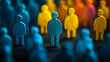 © Jack - A conceptual photo of a human figure icon, symbolizing recruitment or talent selection, representing of finding the right person in HR, We are hiring and Job vacancy concept.