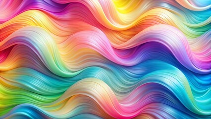 Wall Mural - pastel rainbow geometric wave pattern: abstract long exposure photography