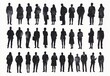 © Jodie - Vector silhouettes of men and a women a group of standing