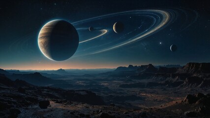 Wall Mural - alien planet, wonderful view