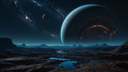 Wall Mural - alien planet, wonderful view