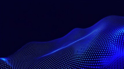 Wall Mural - Abstract blue digital technology wallpaper with pixel dots for web banners and presentations