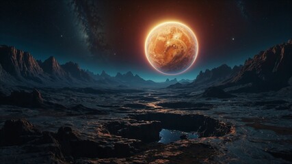 Wall Mural - alien planet, wonderful view