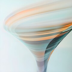 Wall Mural - abstract representation of a colorful funnel with smooth curves and swirls