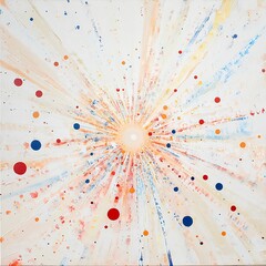 Wall Mural - abstract representation of energy with bright dots and radiance