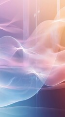 Wall Mural - abstract representation of sound waves with colorful gradient effects
