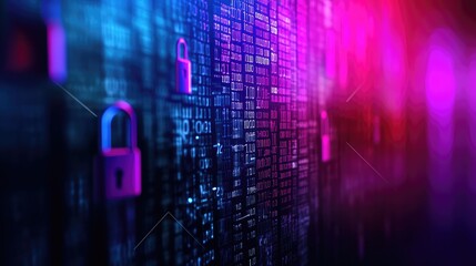 cybersecurity data encryption, digital security, code background, network protection, web safety