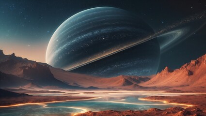 Wall Mural - strange and wonderful alien planet