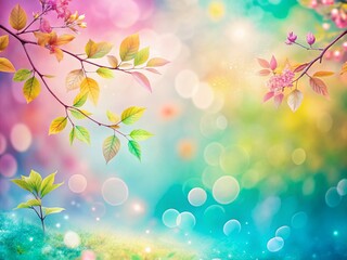 Naklejka na meble Subtle Spring Abstract Background with Copy Space for Text - Pastel Colors and Soft Textures