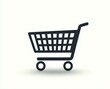 © Yuliia - Simple black shopping cart icon on white background, isolated minimalist design for e-commerce websites, apps and retail business materials.
