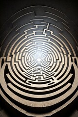 Wall Mural - Abstract illustration of a labyrinth, maze