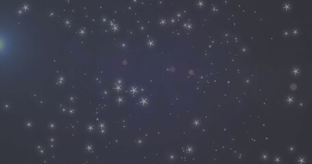 Wall Mural - Twinkling stars image over dark blue night sky background