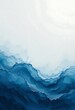 © Brother Stocks - Abstract Blue Waves Ocean Art Painting