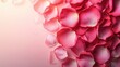 © pinporn manosri - Close-up of vibrant red rose petals with a blurred gradient background, creating a soft, romantic feel with empty space.
