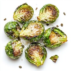 Wall Mural -  Crispy roasted Brussels sprout leaves